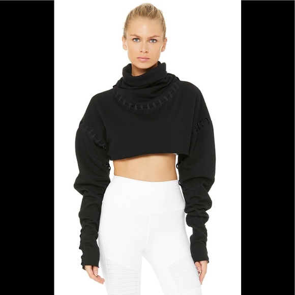 alo yoga splice long sleeve crop